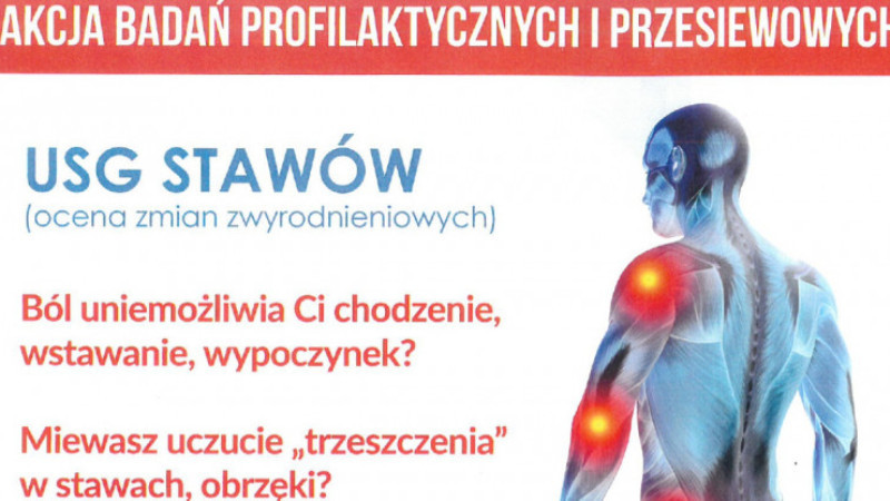 Akcja badań profilaktycznych i przesiewowych.